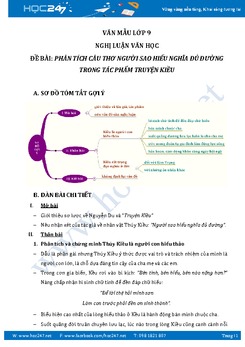 Phân tích Người sao hiếu nghĩa đủ đường trong Truyện Kiều