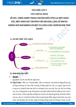 Thiên nhiên trong Truyện Kiều cũng là một nhân vật