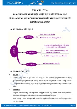 Chứng minh tinh thần yêu nước trong truyền thuyết Thánh Gióng