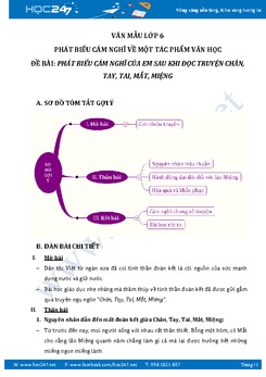 Phát biểu cảm nghĩ của em sau khi đọc truyện Chân, Tay, Tai, Mắt, Miệng