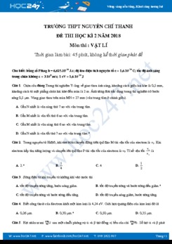 Video hướng dẫn giải đề thi học kì 2 môn Vật lý 12