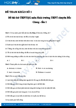 5 Đề thi thử THPT QG môn Sinh năm 2018 có đáp án