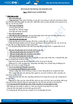 Đề cương ôn thi THPT QG năm 2018 môn GDCD
