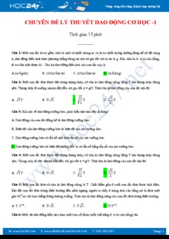 Tổng hợp chuyên đề lý thuyết Dao động cơ học 2018