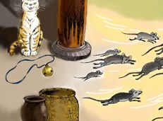 Soạn văn 6 Đeo nhạc cho mèo tóm tắt