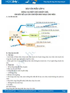 Đóng vai một chú chuột chù, em hãy kể lại câu chuyện Đeo nhạc cho mèo
