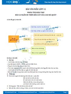 Phân tích Bài ca ngắn đi trên bãi cát của Cao Bá Quát