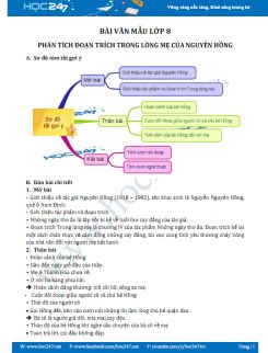 Phân tích đoạn trích Trong lòng mẹ của Nguyên Hồng