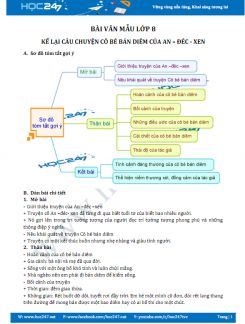 Kể lại câu chuyện Cô bé bán diêm của An - đéc - xen