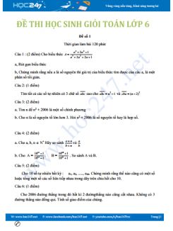 5 đề thi học sinh giỏi môn Toán lớp 6