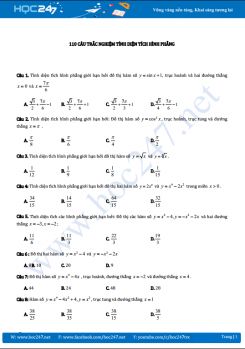 110 bài toán đặc sắc về tính diện tích hình phẳng