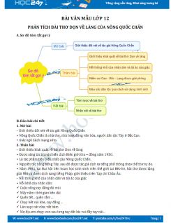 Phân tích bài thơ Dọn về làng của Nông Quốc Chấn