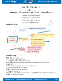 Phân tích đoạn thơ cuối trong bài thơ Đò Lèn của Nguyễn Duy