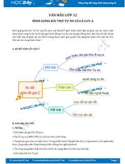 Bình giảng bài thơ Tự do của Ê-luy-a