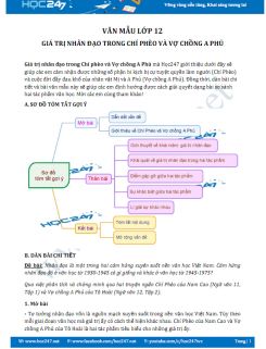 Giá trị nhân đạo trong Chí Phèo và Vợ chồng A Phủ