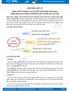 Phân tích ý nghĩa của chi tiết hình ảnh vòng hoa trên mộ Hạ Du trong truyện ngắn Thuốc của Lỗ Tấn