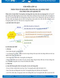 Phân tích Vở kịch Hồn Trương Ba, da hàng thịt của nhà văn Lưu Quang Vũ