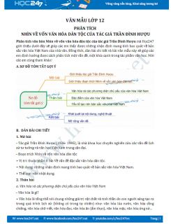 Phân tích Nhìn về vốn văn hóa dân tộc của tác giả Trần Đình Hượu