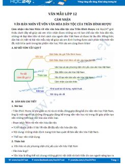 Cảm nhận văn bản Nhìn về vốn văn hóa dân tộc của Trần Đình Hượu