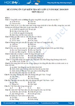 Đề cương ôn tập HK 1 môn GDCD lớp 11 năm 2018-2019