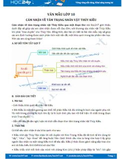 Cảm nhận về tâm trạng nhân vật Thúy Kiều