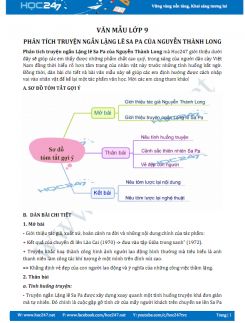 Phân tích truyện ngắn Lặng lẽ Sa Pa của Nguyễn Thành Long