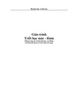 Giáo trình Triết học Mác-Lênin