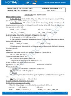 Đề cương ôn tập HK2 môn Hóa lớp 8 năm 2019 - Trường THCS Nguyễn Đức Cảnh