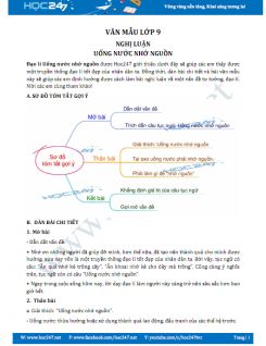 Nghị luận Uống nước nhớ nguồn