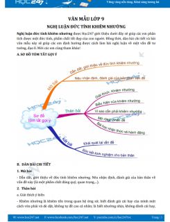 Nghị luận đức tính khiêm nhường