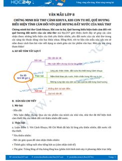 Chứng minh bài thơ Cảnh khuya, Khi con tu hú, Quê hương biểu hiện tình cảm đối với quê hương đất nước của các nhà thơ