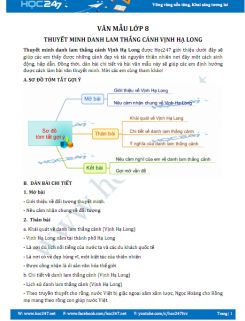 Thuyết minh danh lam thắng cảnh Vịnh Hạ Long