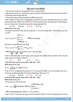 Bài tập về axit H3PO4