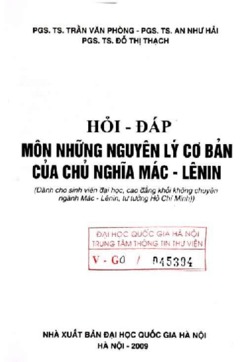 Ebook Hỏi - Đáp môn Những nguyên lý cơ bản của chủ nghĩa Mác-Lênin