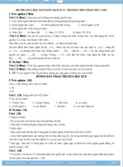 Đề thi giữa HK2 môn Lịch Sử 6 năm 2019 - Trường THCS Phan Huy Chú
