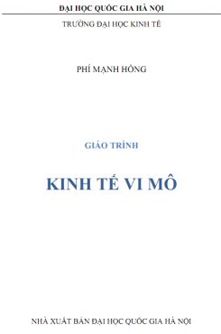 Giáo trình Kinh tế vi mô - ĐH Kinh tế HN