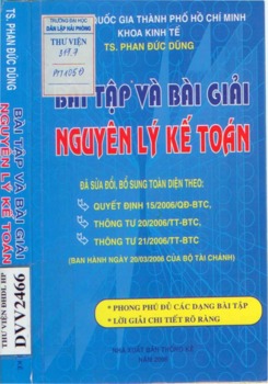 Ebook Bài tập và bài giải Nguyên lý kế toán