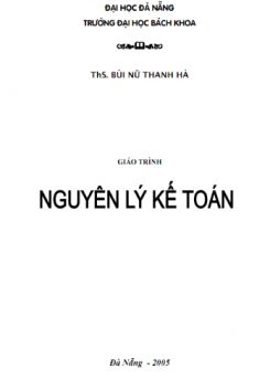 Giáo trình Nguyên lý kế toán - ThS. Bùi Nữ Thanh Hà