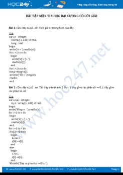 Bài tập môn Tin học đại cương có lời giải