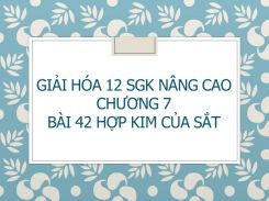 Giải Hóa 12 SGK nâng cao Chương 7 Bài 42 Hợp kim của Sắt