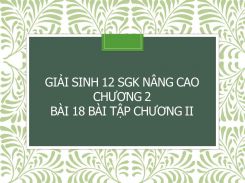 Giải Sinh 12 SGK nâng cao Chương 2 Bài 18 Bài tập Chương II