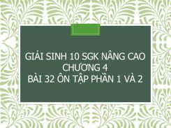 Giải Sinh 10 SGK nâng cao Chương 4 Bài 32 Ôn tập phần 1 và 2