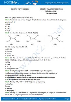 Đề kiểm tra 1 tiết chương 4 môn Hóa học 9 năm 2019 - Trường THCS Nghi Lộc