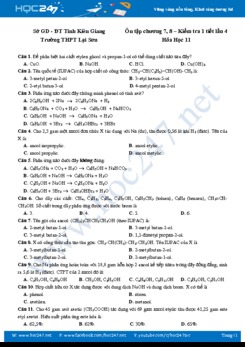 Ôn tập chương 7, 8 môn Hóa 11 - Trường THPT Lại Sơn, Kiên Giang