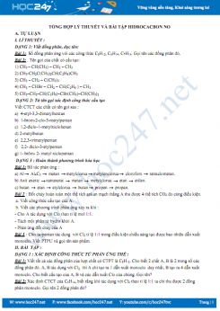Tổng hợp lý thuyết và bài tập về hidrocabon no
