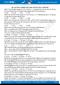 100 Câu trắc nghiệm tổng hợp chương Nito - Photpho