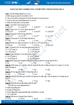 50 Bài tập trắc nghiệm củng cố kiến thức Chương 3 Hóa học 8