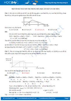 Một số bài toán đồ thị trong Hóa học (có đáp án chi tiết)