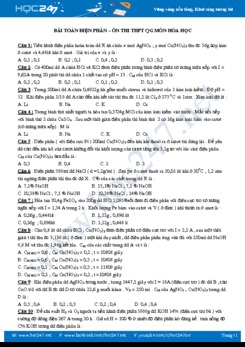 Bài toán điện phân - Ôn thi THPT QG môn Hóa học