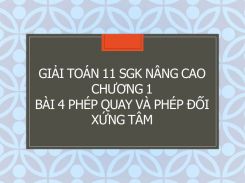 Giải Toán 11 SGK nâng cao Chương 1 Bài 4 Phép quay và phép đối xứng tâm